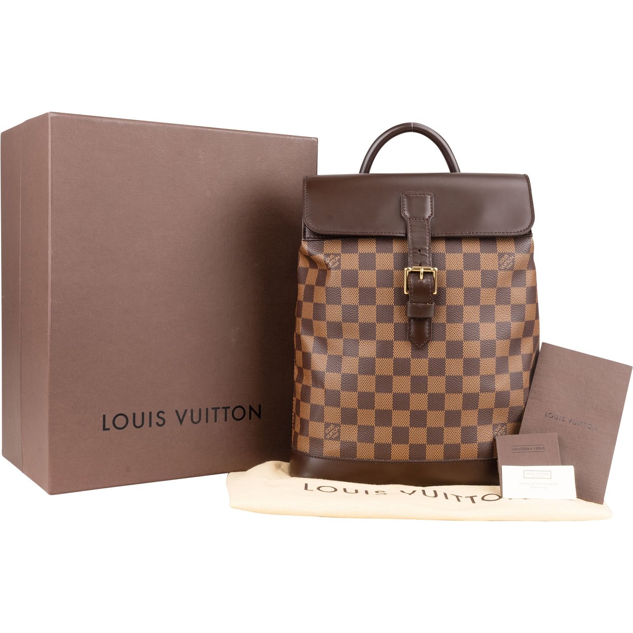 Louis Vuitton Louis Vuitton Damier Ebene Soho Backpack Bruin