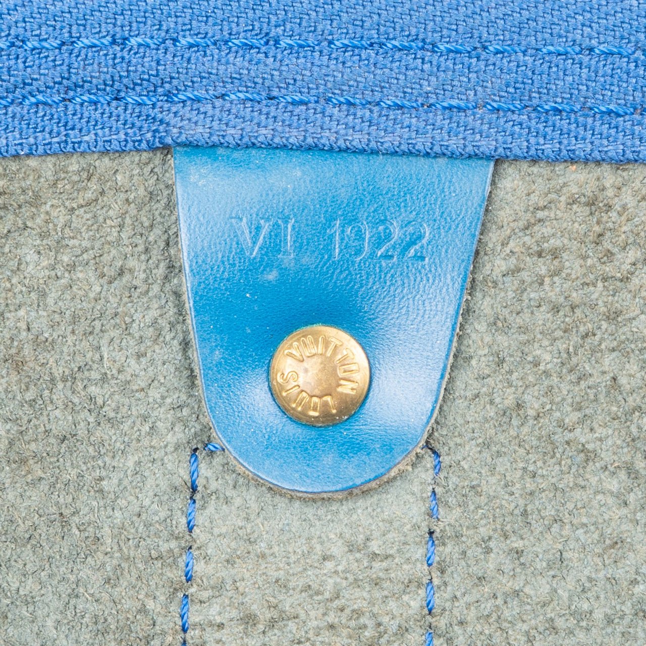 Louis Vuitton Louis Vuitton Bleu Epi Leather Keepall 45 Blauw