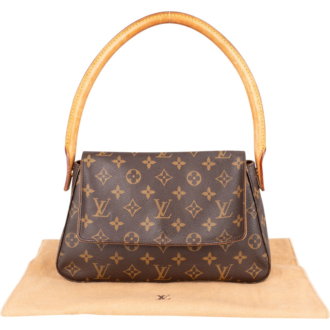 Louis Vuitton Louis Vuitton Canvas Monogram Looping PM Shoulder Bag Bruin