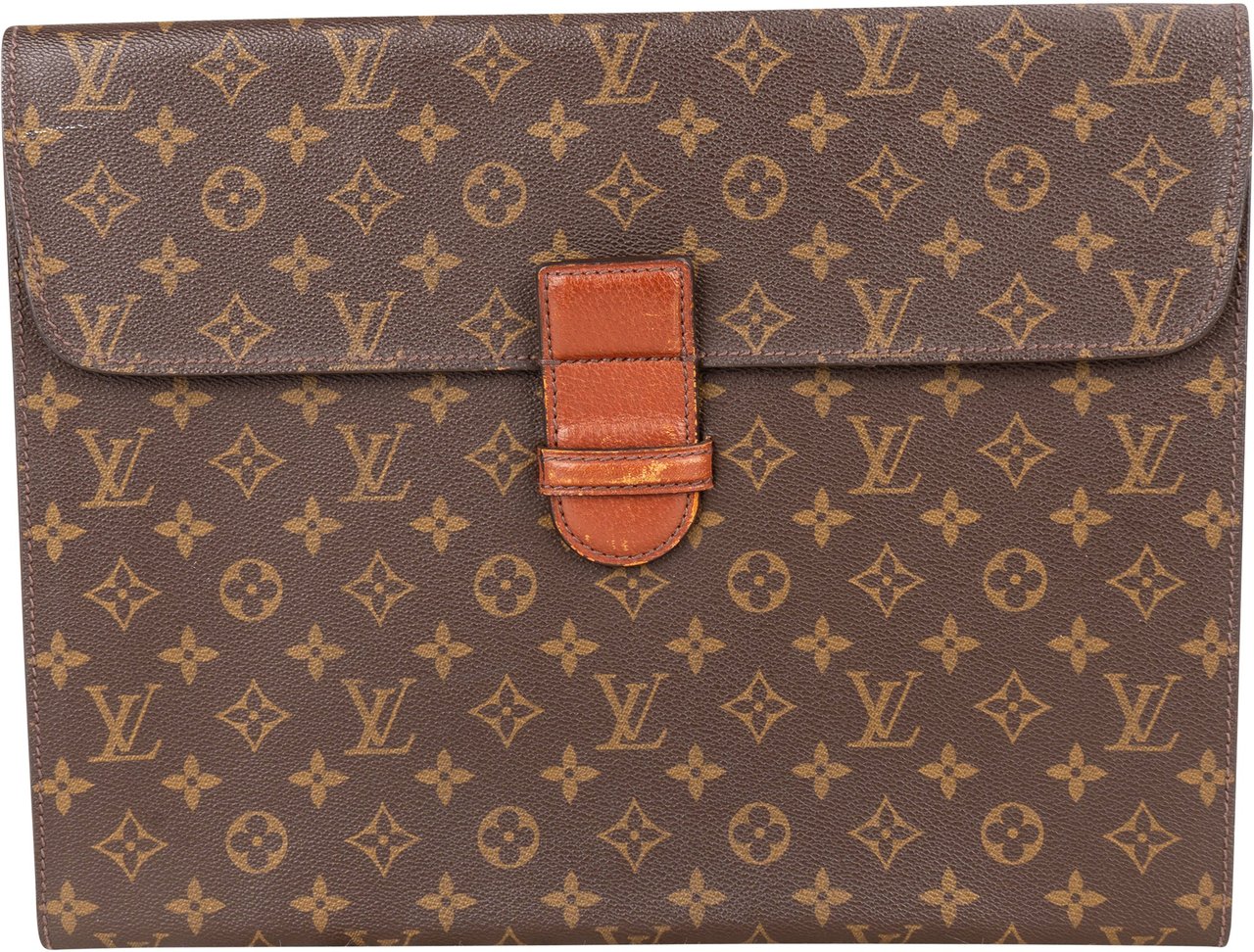 Louis Vuitton Louis Vuitton Canvas Monogram Porte Ministre Clutch Bruin