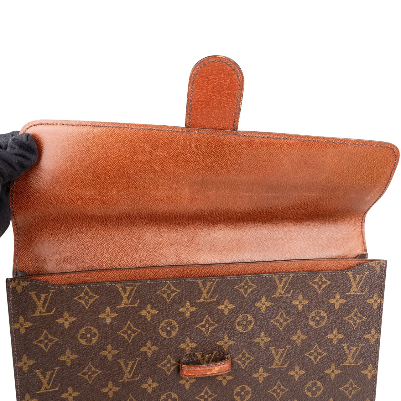 Louis Vuitton Louis Vuitton Canvas Monogram Porte Ministre Clutch Bruin