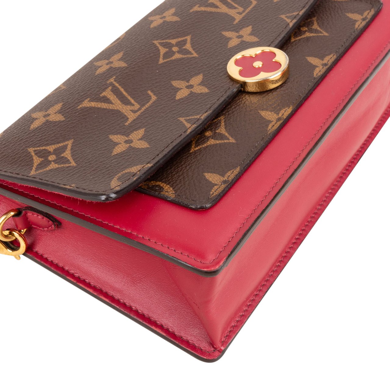 Louis Vuitton Louis Vuitton Canvas Monogram Flore Chain Crossbody Bag Bruin