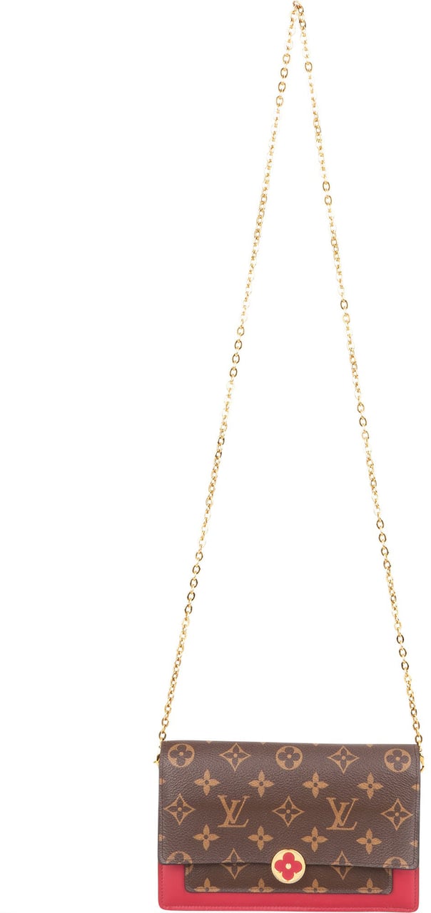 Louis Vuitton Louis Vuitton Canvas Monogram Flore Chain Crossbody Bag Bruin