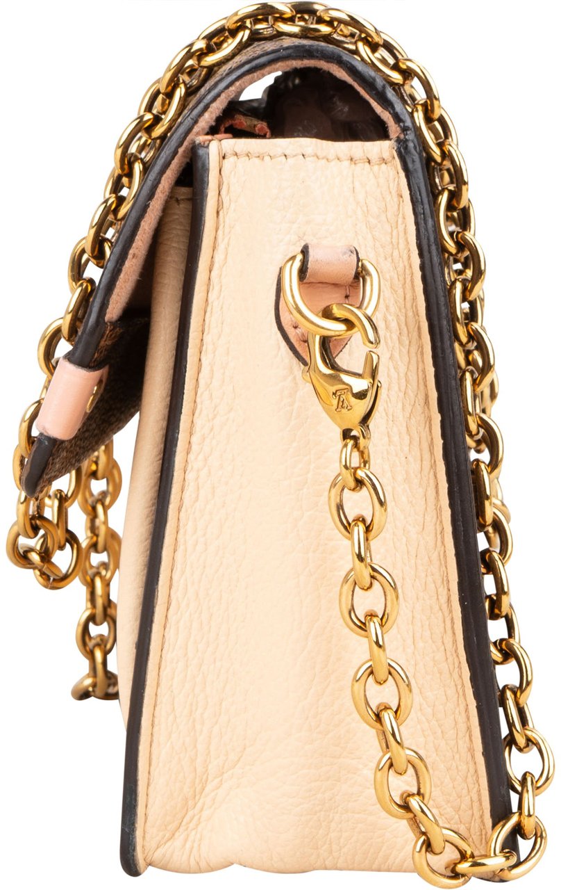 Louis Vuitton Damier Ebene Monogram Vavin Chain Crossbody Bag Bruin