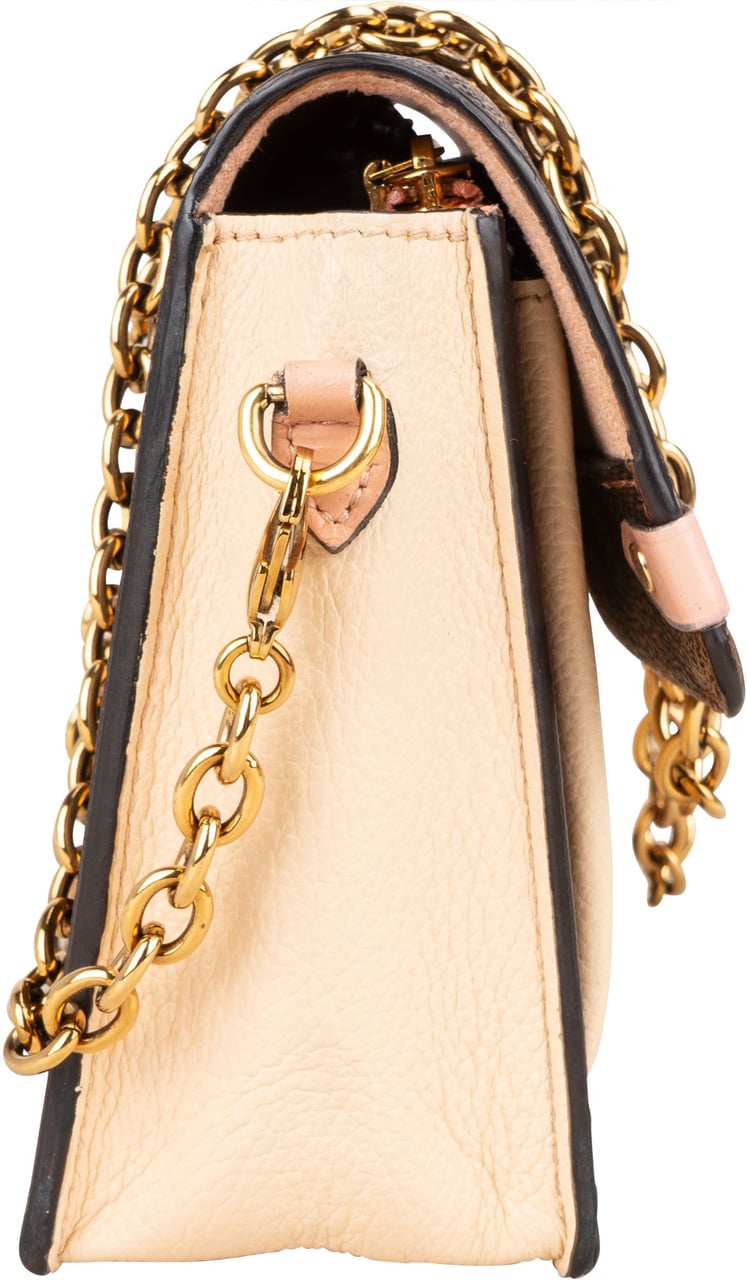 Louis Vuitton Damier Ebene Monogram Vavin Chain Crossbody Bag Bruin