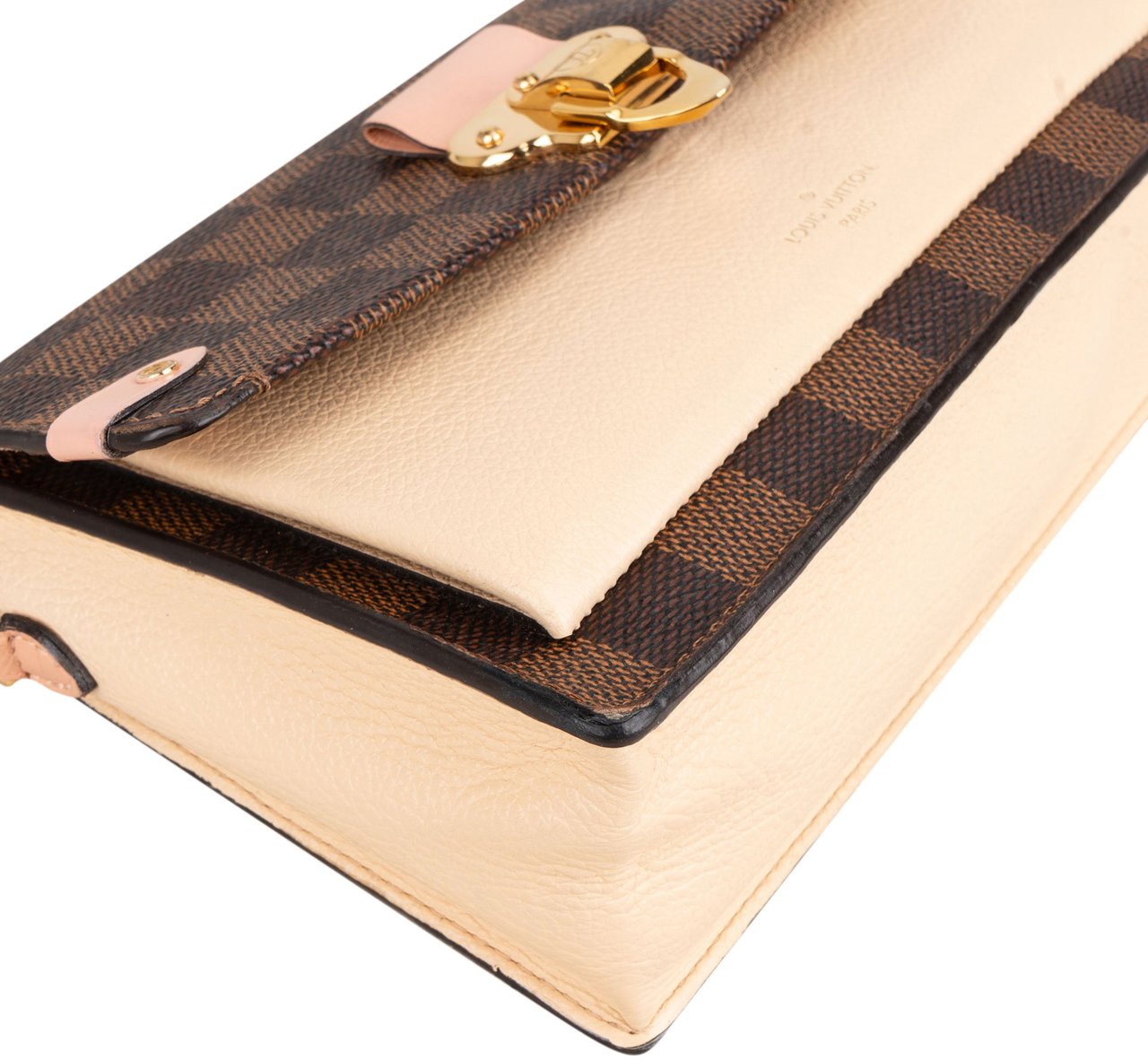 Louis Vuitton Damier Ebene Monogram Vavin Chain Crossbody Bag Bruin