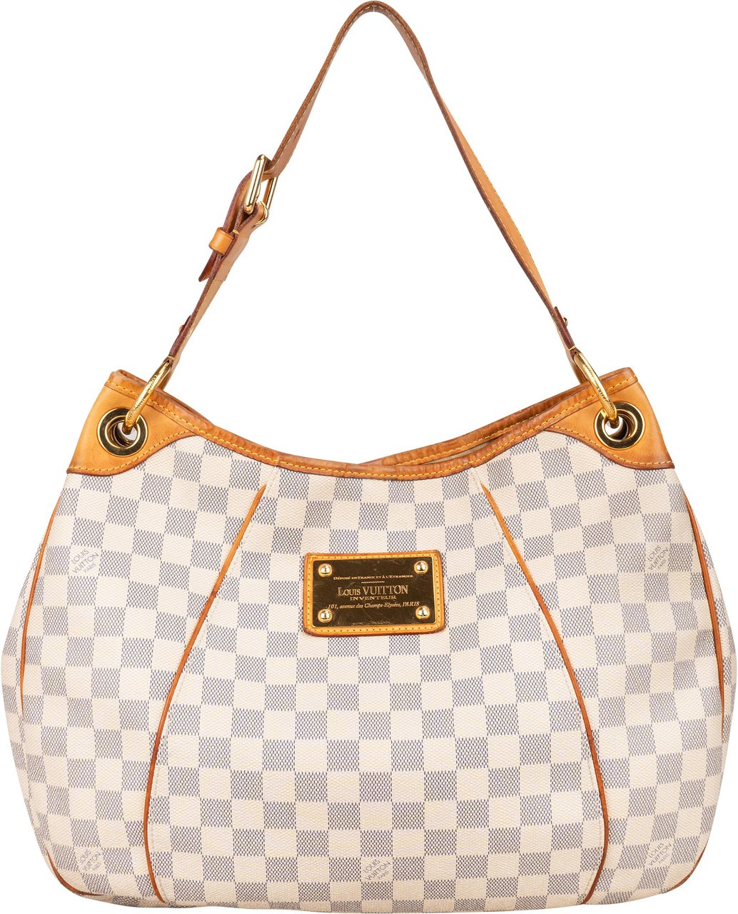 Louis Vuitton Louis Vuitton Damier Azur Monogram Galliera PM Handbag Wit