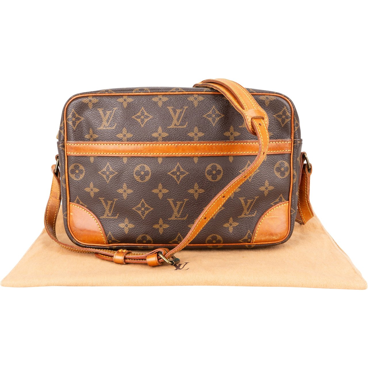 Louis Vuitton Louis Vuitton Canvas Monogram Trocadero 27 Crossbody Bag Bruin