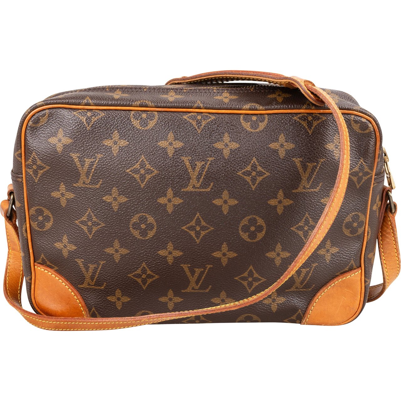 Louis Vuitton Louis Vuitton Canvas Monogram Trocadero 27 Crossbody Bag Bruin