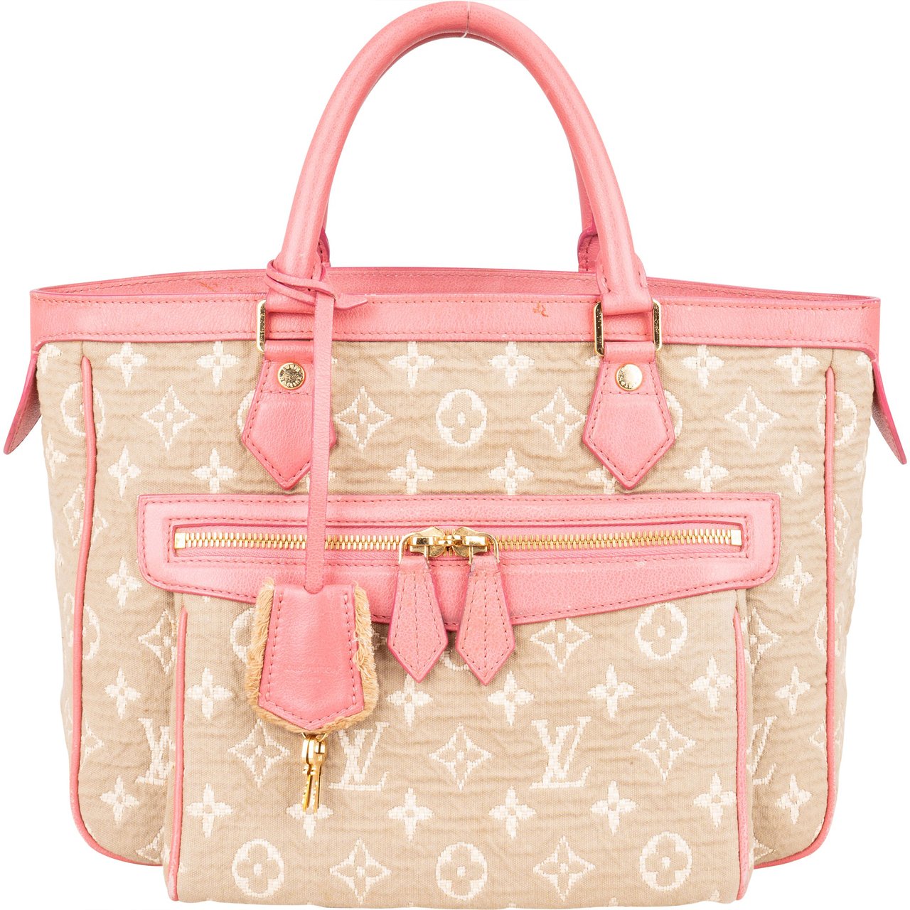 Louis Vuitton Denim Monogram Sabbia Handbag Roze