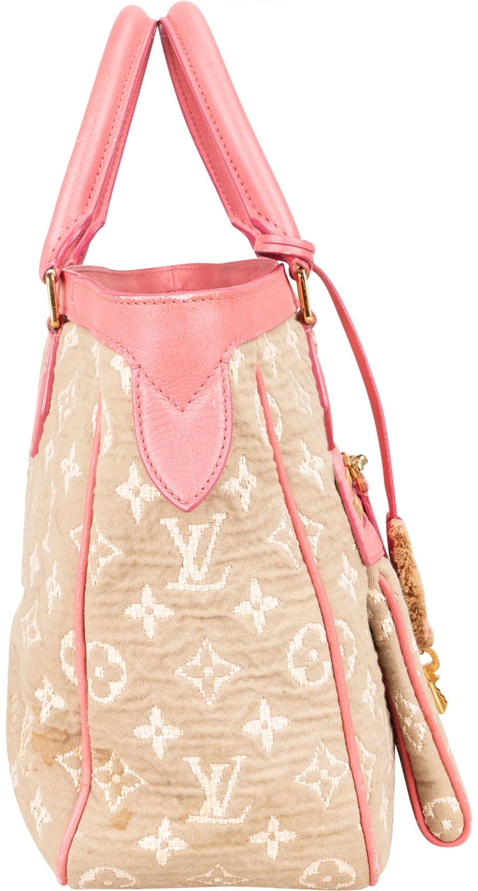 Louis Vuitton Denim Monogram Sabbia Handbag Roze