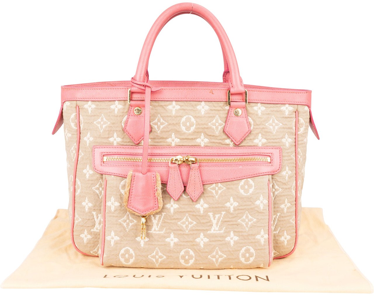 Louis Vuitton Denim Monogram Sabbia Handbag Roze
