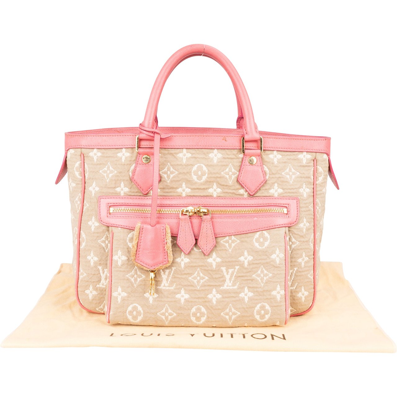 Louis Vuitton Louis Vuitton Denim Monogram Sabbia Handbag Roze