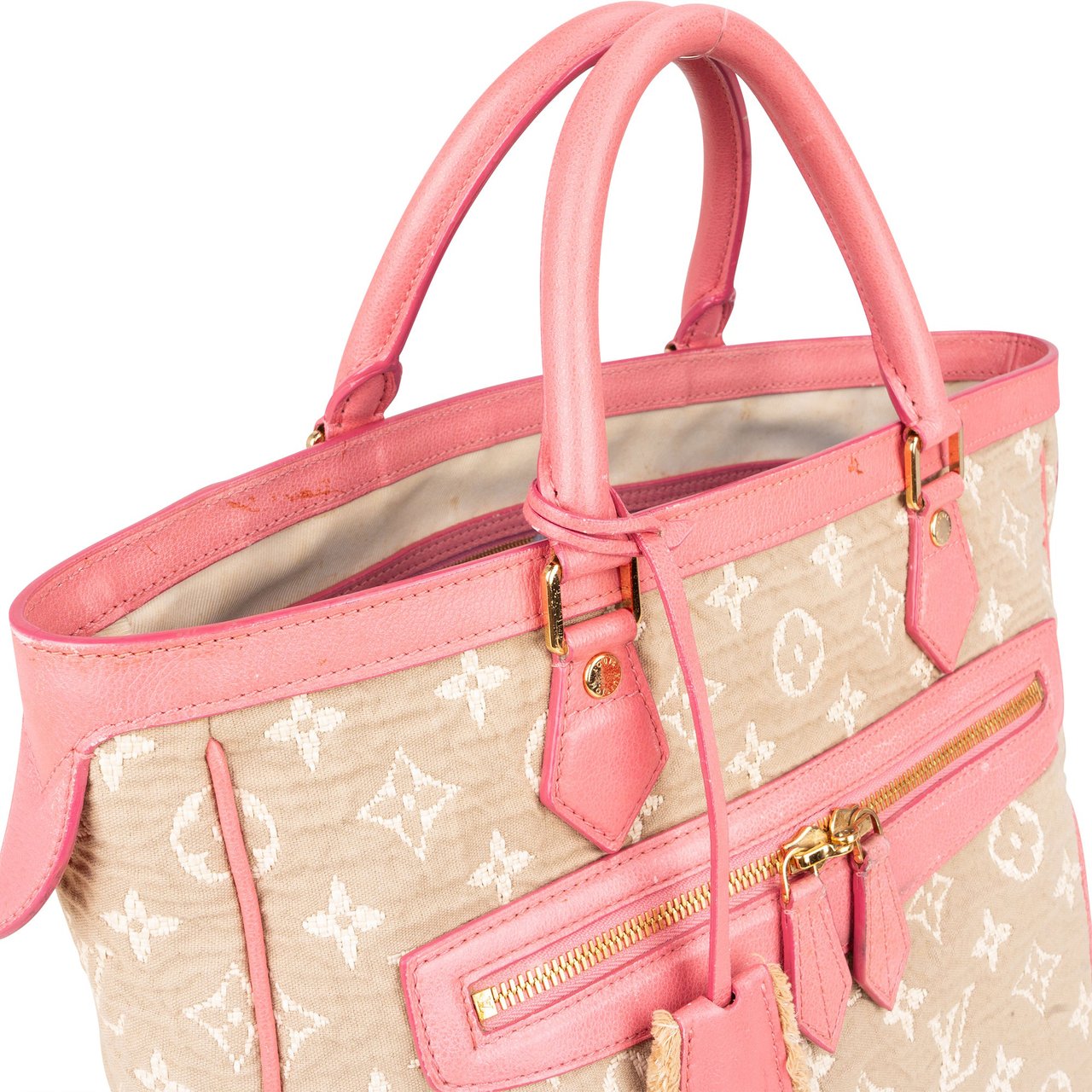 Louis Vuitton Denim Monogram Sabbia Handbag Roze