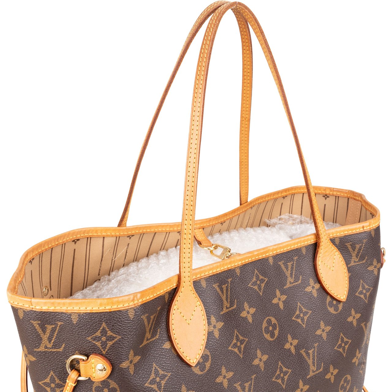 Louis Vuitton Louis Vuitton Canvas Monogram Neverfull MM Shopper Handbag Bruin