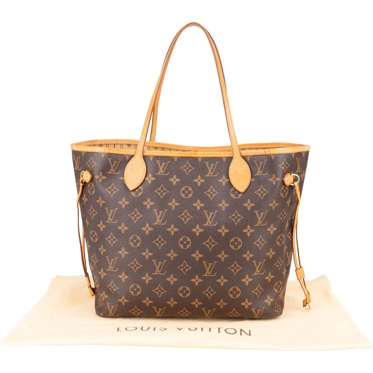 Louis Vuitton Louis Vuitton Canvas Monogram Neverfull MM Shopper Handbag Bruin