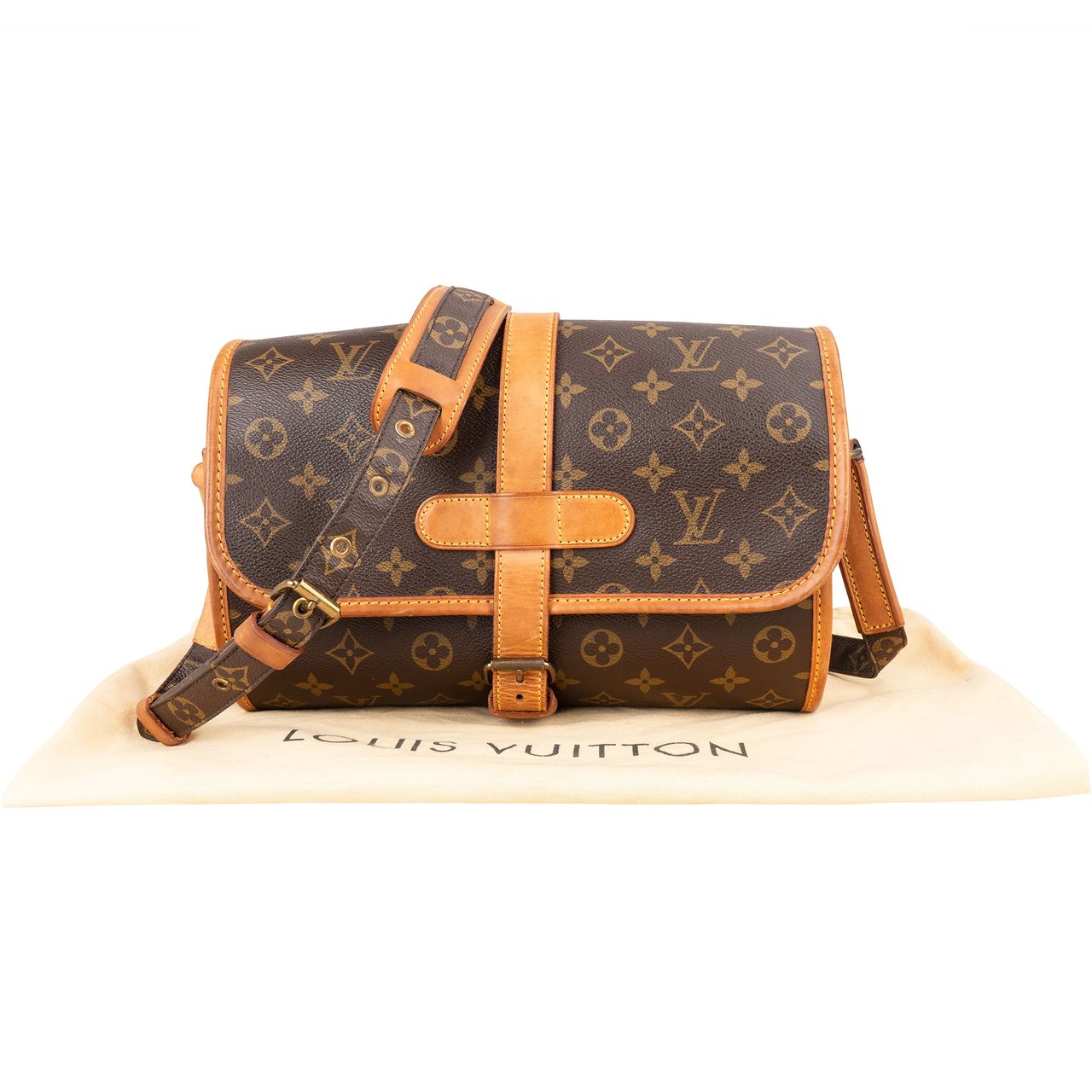 Louis Vuitton Louis Vuitton Canvas Monogram Marne Crossbody Bag Bruin