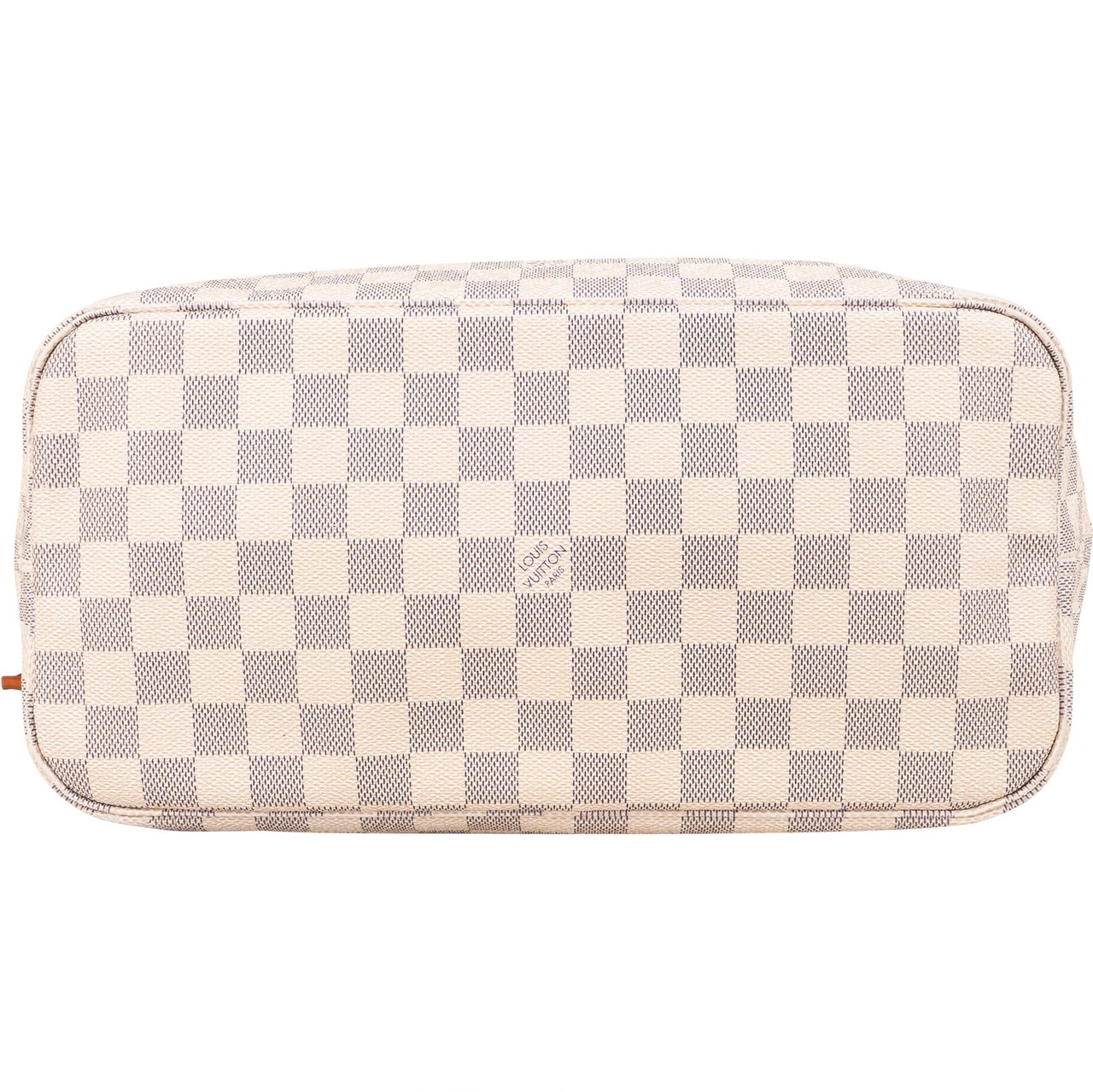 Louis Vuitton Damier Azur Monogram Neverfull MM Shopper Handbag Wit
