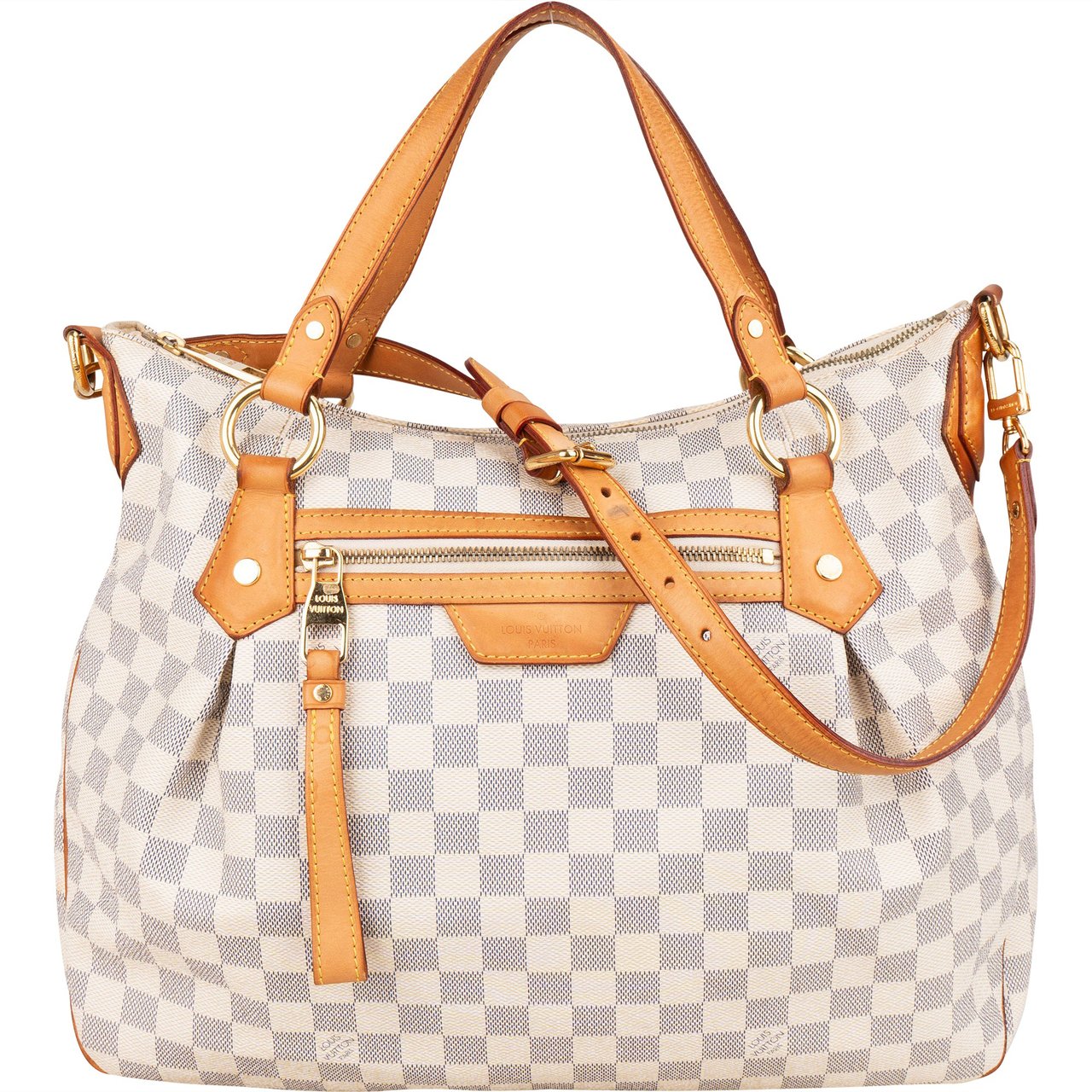 Louis Vuitton Louis Vuitton Damier Azur Monogram Evora MM Handbag Wit