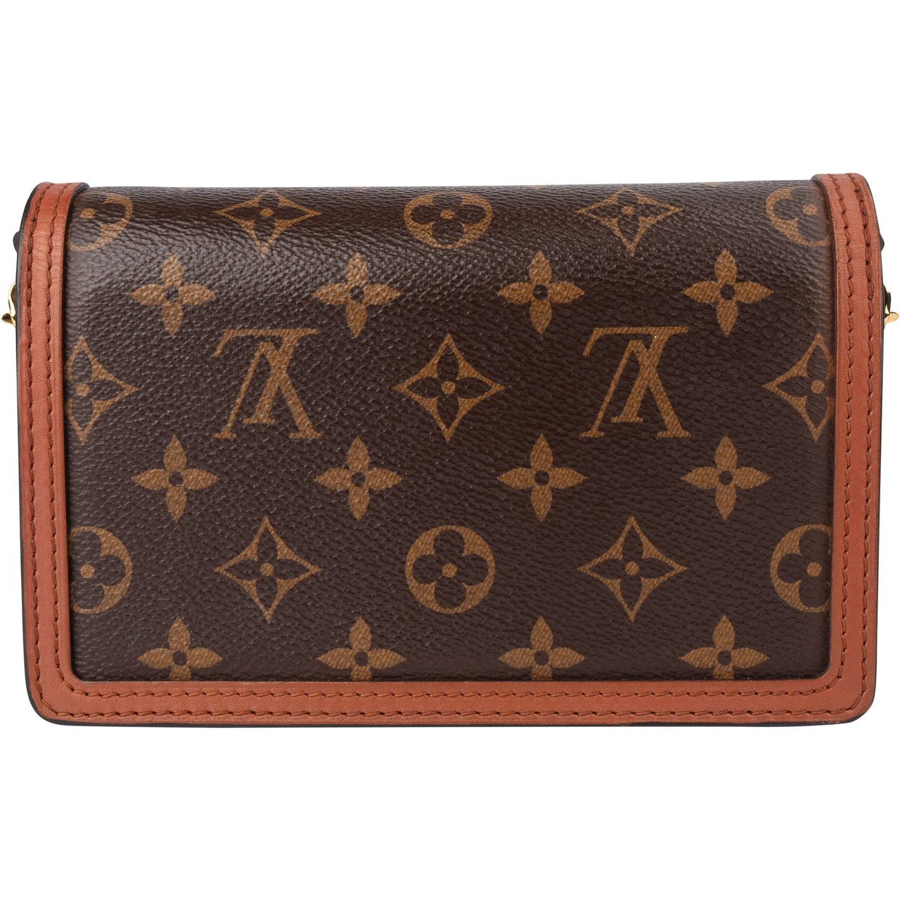Louis Vuitton Louis Vuitton Canvas Monogram Dauphine Wallet On Chain Crossbody Bag Bruin