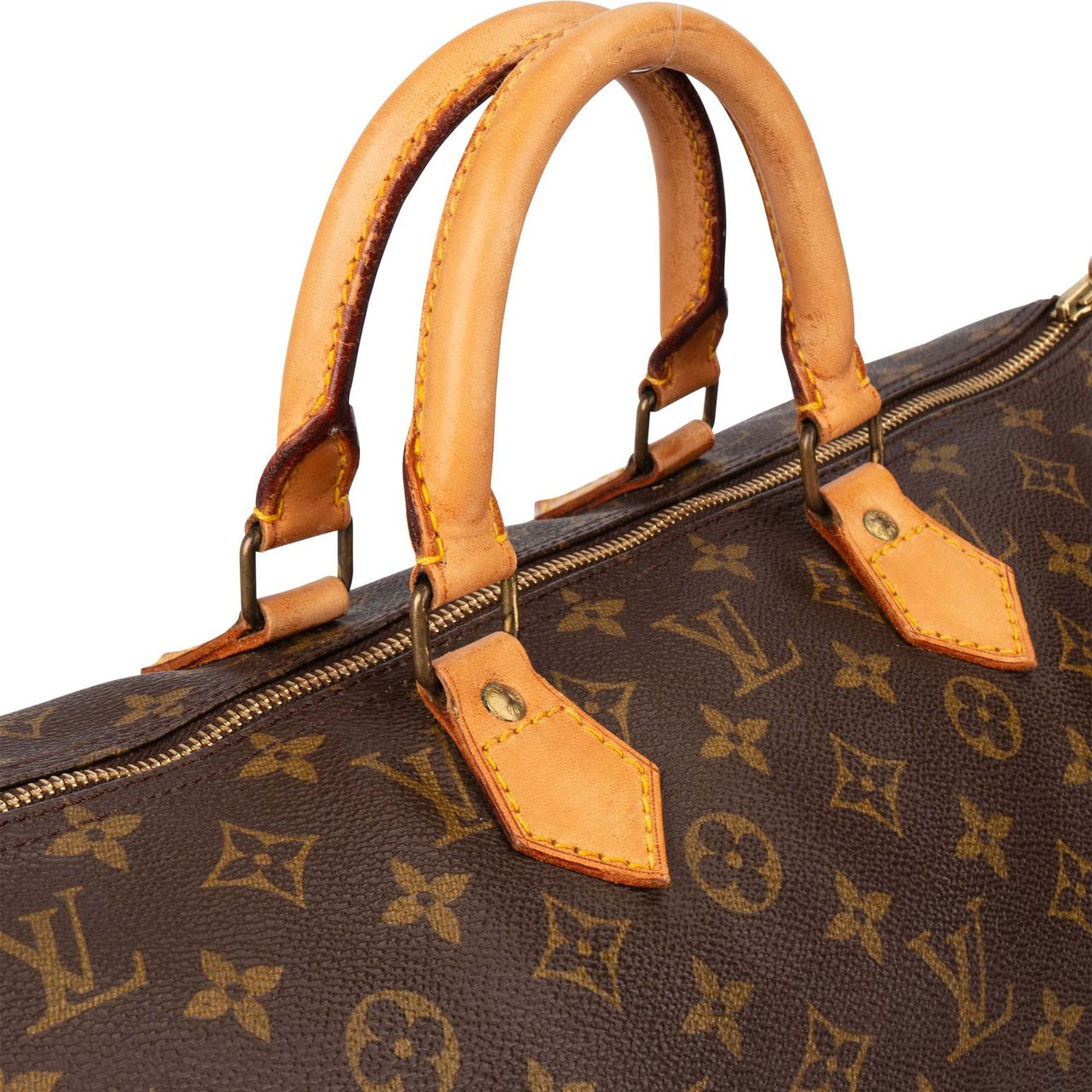 Louis Vuitton Louis Vuitton Canvas Monogram Speedy 40 Handbag Bruin