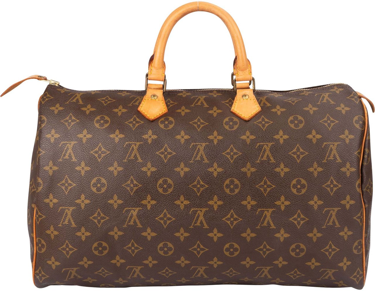 Louis Vuitton Louis Vuitton Canvas Monogram Speedy 40 Handbag Bruin