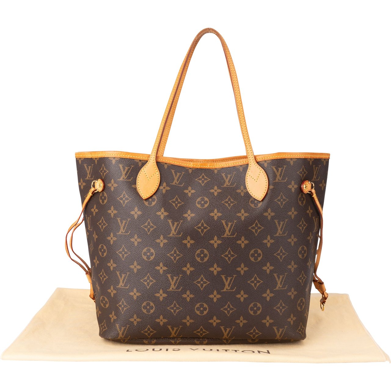 Louis Vuitton Louis Vuitton Canvas Monogram Neverfull MM Shopper Handbag Bruin