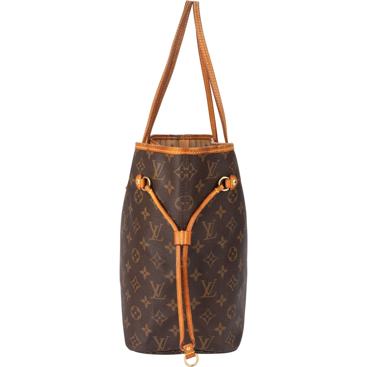 Louis Vuitton Louis Vuitton Canvas Monogram Neverfull MM Shopper Handbag Bruin