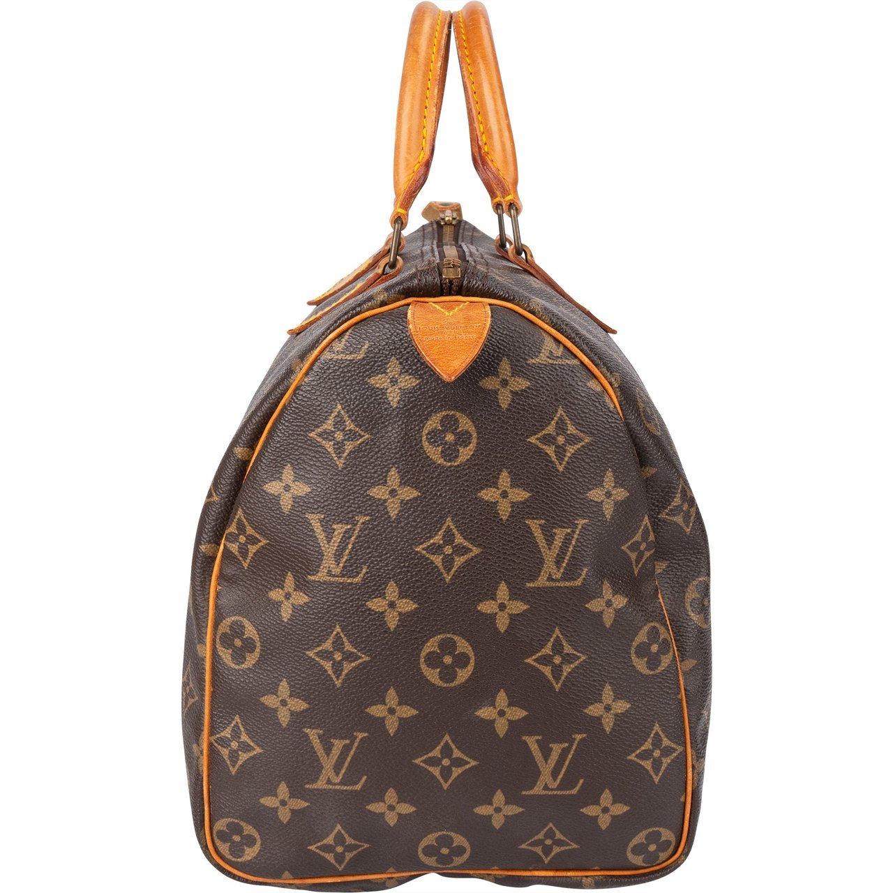 Louis Vuitton Louis Vuitton Canvas Monogram Speedy 35 Handbag Bruin