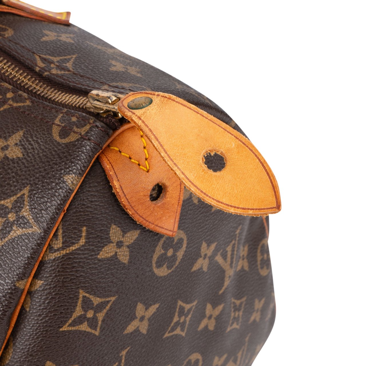 Louis Vuitton Louis Vuitton Canvas Monogram Speedy 35 Handbag Bruin