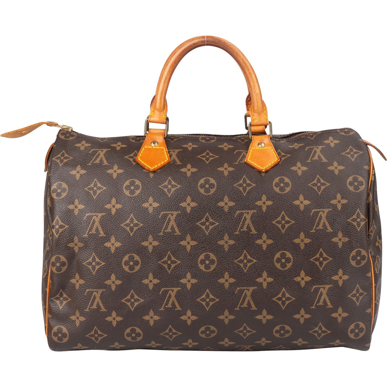 Louis Vuitton Louis Vuitton Canvas Monogram Speedy 35 Handbag Bruin