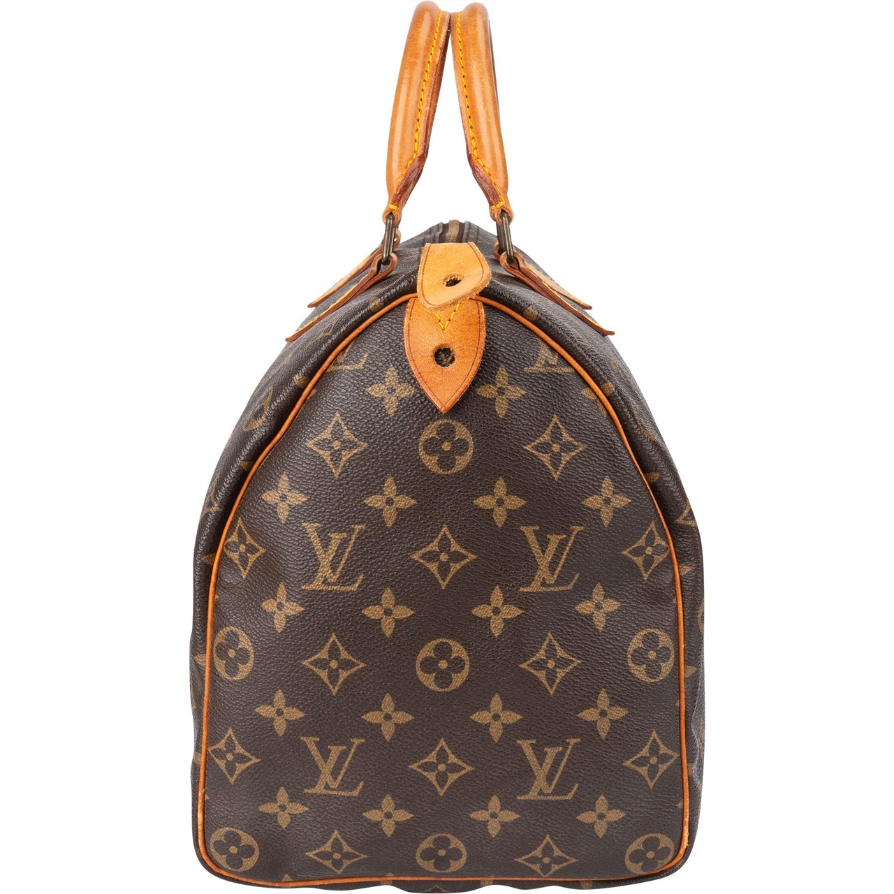 Louis Vuitton Louis Vuitton Canvas Monogram Speedy 35 Handbag Bruin