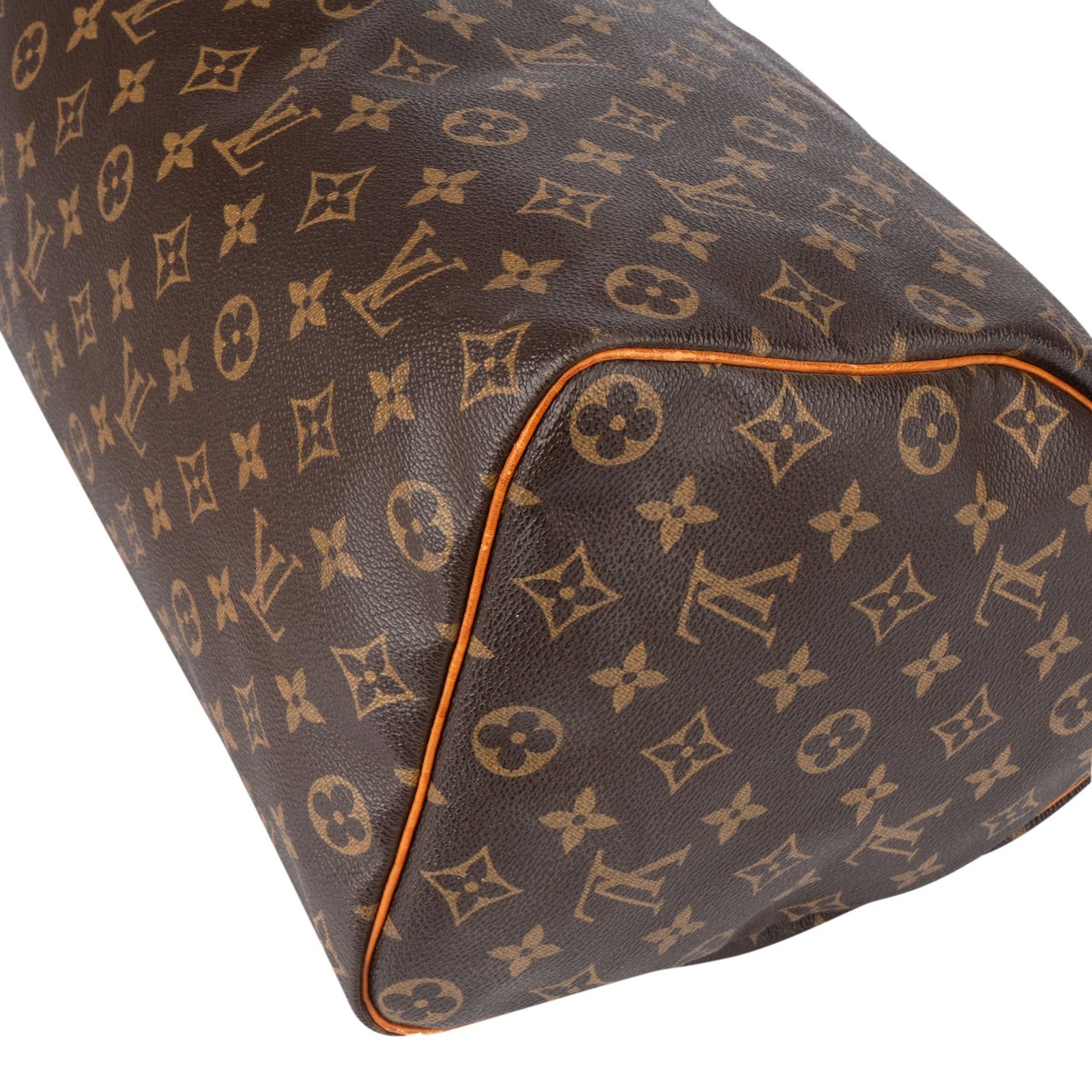 Louis Vuitton Louis Vuitton Canvas Monogram Speedy 35 Handbag Bruin