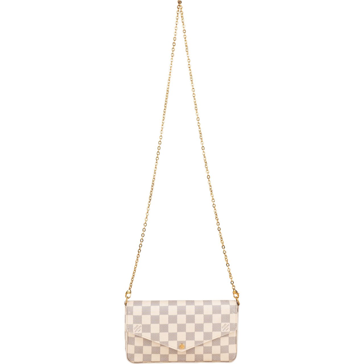 Louis Vuitton Louis Vuitton Damier Azur Monogram Felicie Crossbody Bag Wit