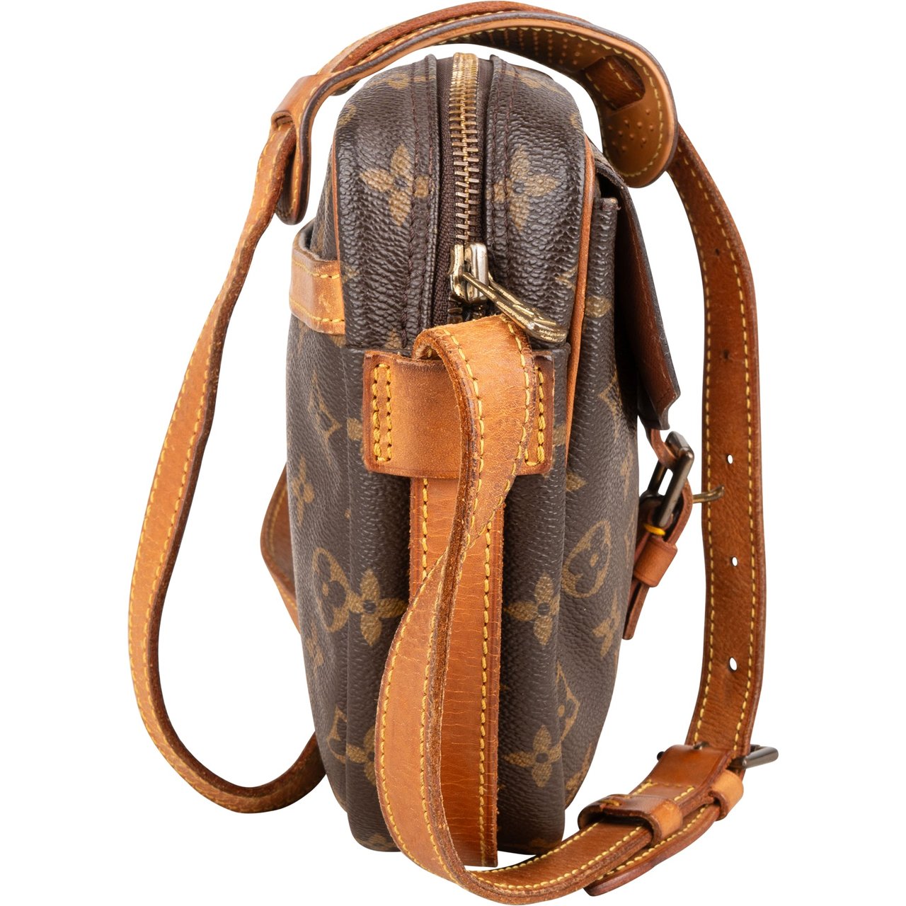 Louis Vuitton Louis Vuitton Canvas Monogram Jeune Fille GM Crossbody Bag Bruin