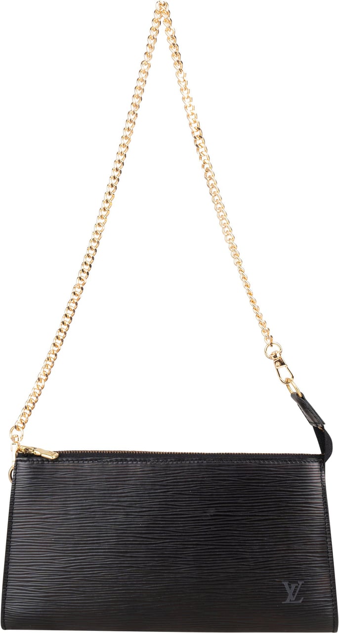 Louis Vuitton Louis Vuitton Noir Epi Leather Pochette Accessoire Shoulder Bag Zwart