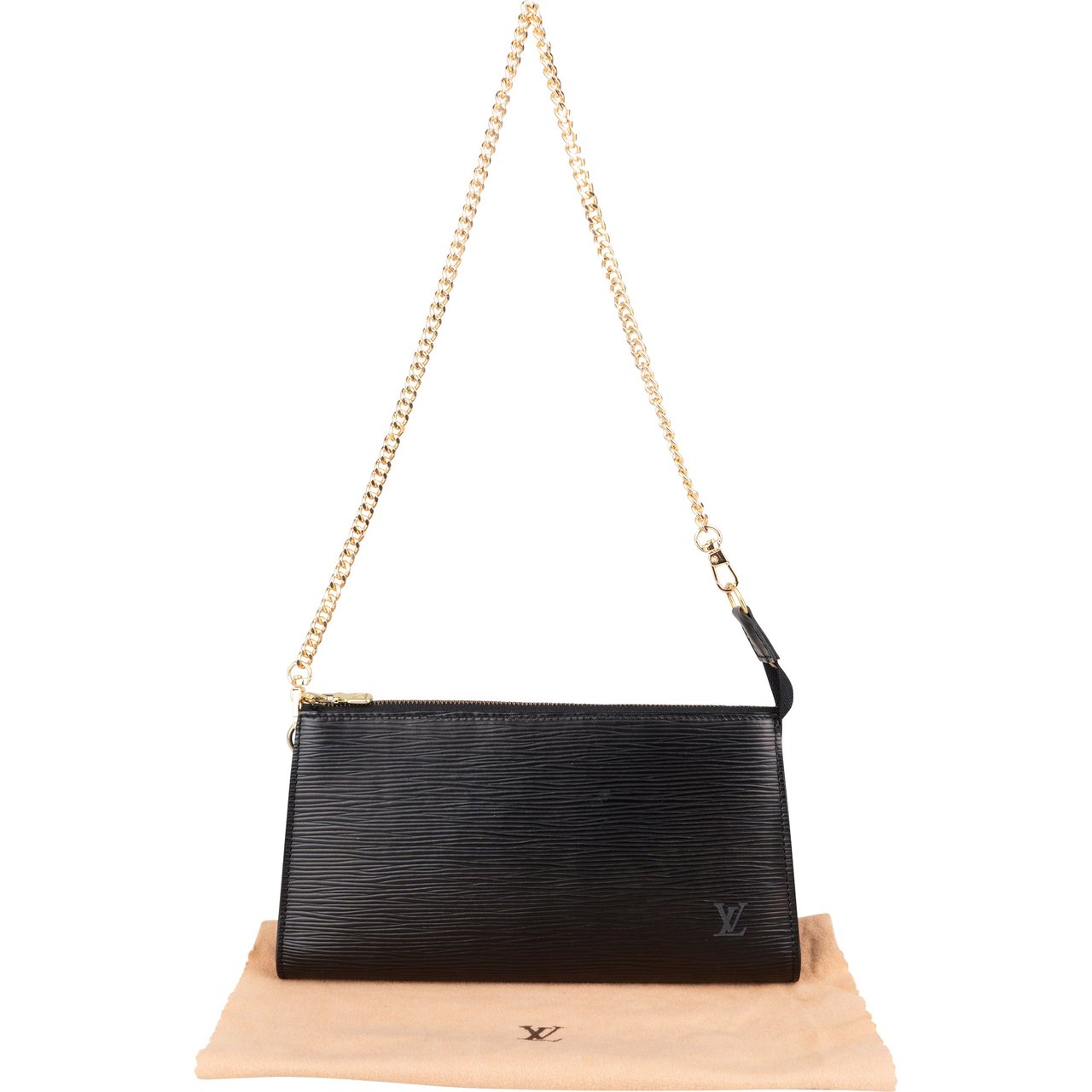 Louis Vuitton Louis Vuitton Noir Epi Leather Pochette Accessoire Shoulder Bag Zwart