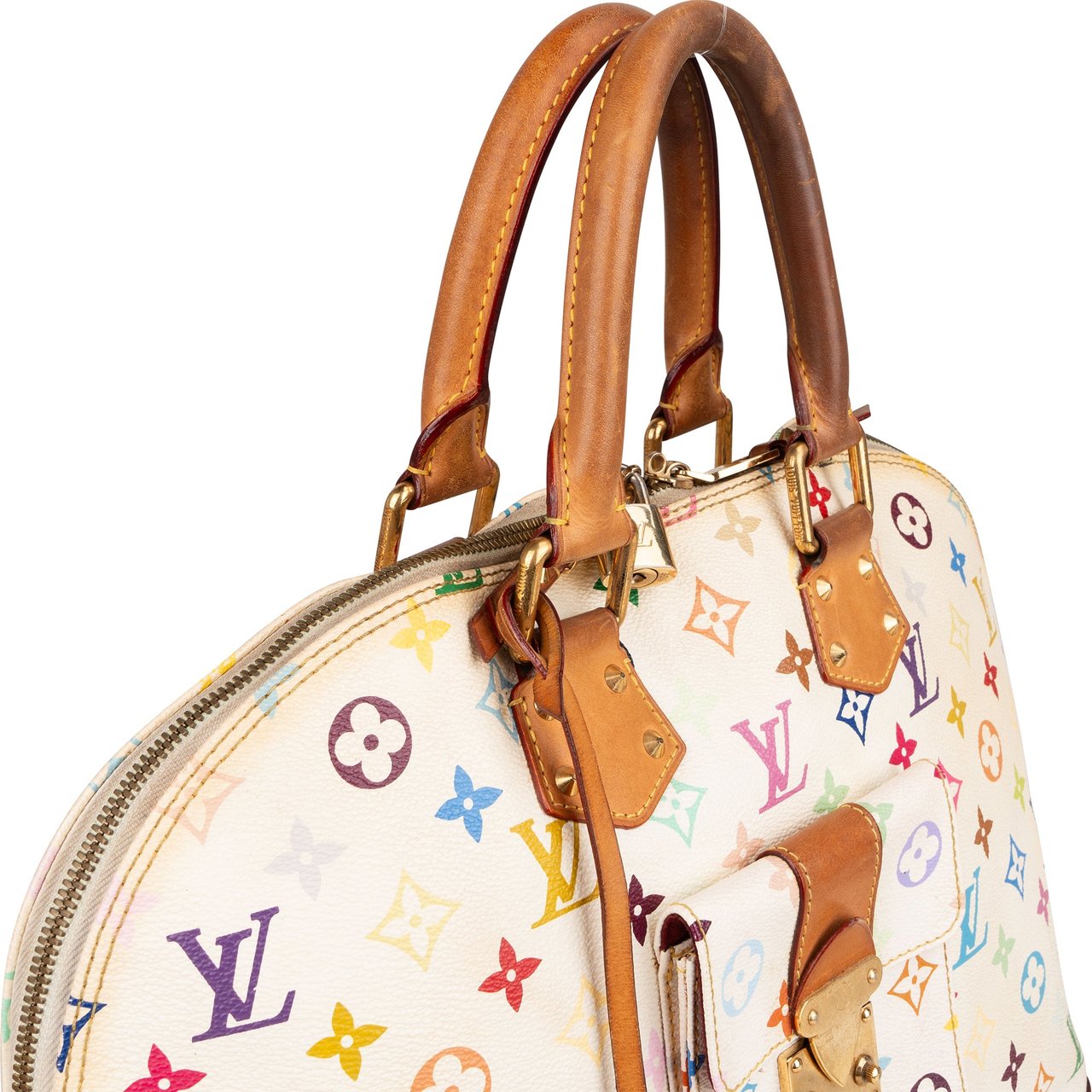 Louis Vuitton Louis Vuitton Murakami Multicolor Alma GM Handbag Wit