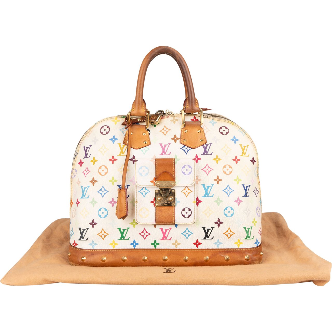 Louis Vuitton Louis Vuitton Murakami Multicolor Alma GM Handbag Wit