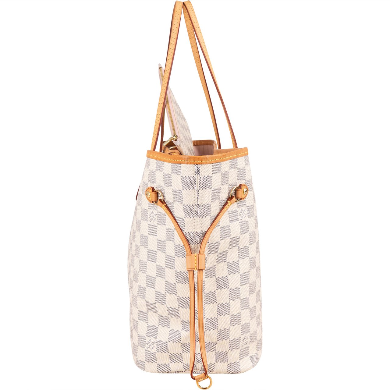 Louis Vuitton Louis Vuitton Damier Azur Monogram Neverfull MM Shopper Handbag Wit