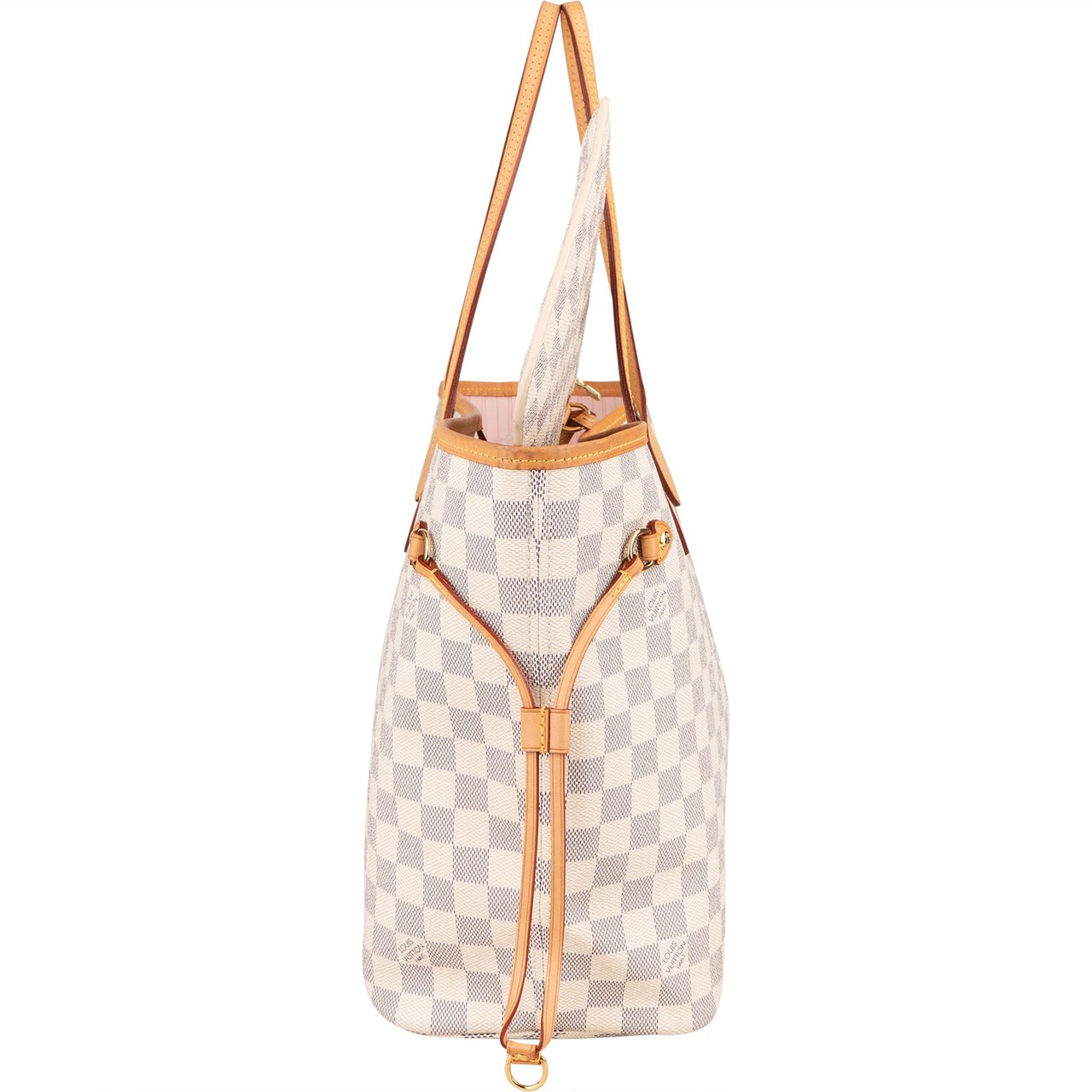 Louis Vuitton Louis Vuitton Damier Azur Monogram Neverfull MM Shopper Handbag Wit