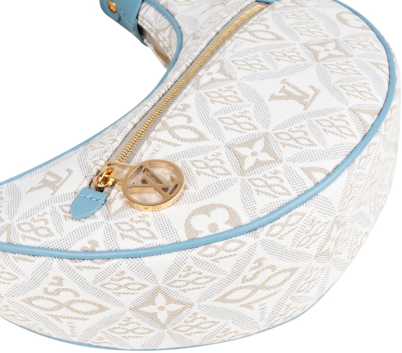 Louis Vuitton Jacquard 1854 Monogram Loop Crossbody Bag Blauw