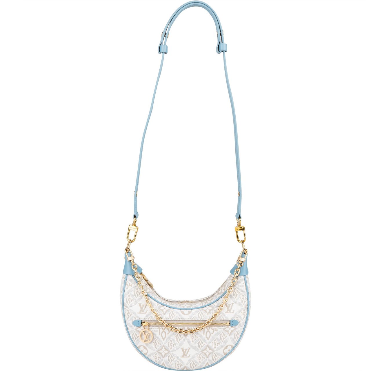 Louis Vuitton Jacquard 1854 Monogram Loop Crossbody Bag Blauw