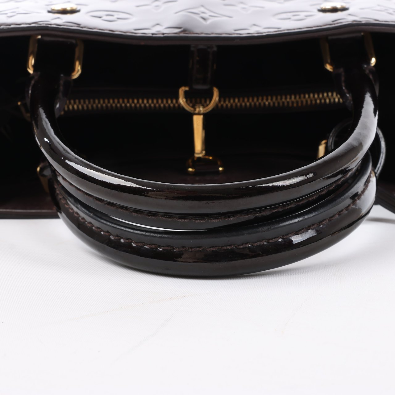 Louis Vuitton Louis Vuitton Vernis Montaigne BB 2Way Handbag in Amarante M50403 Maroon