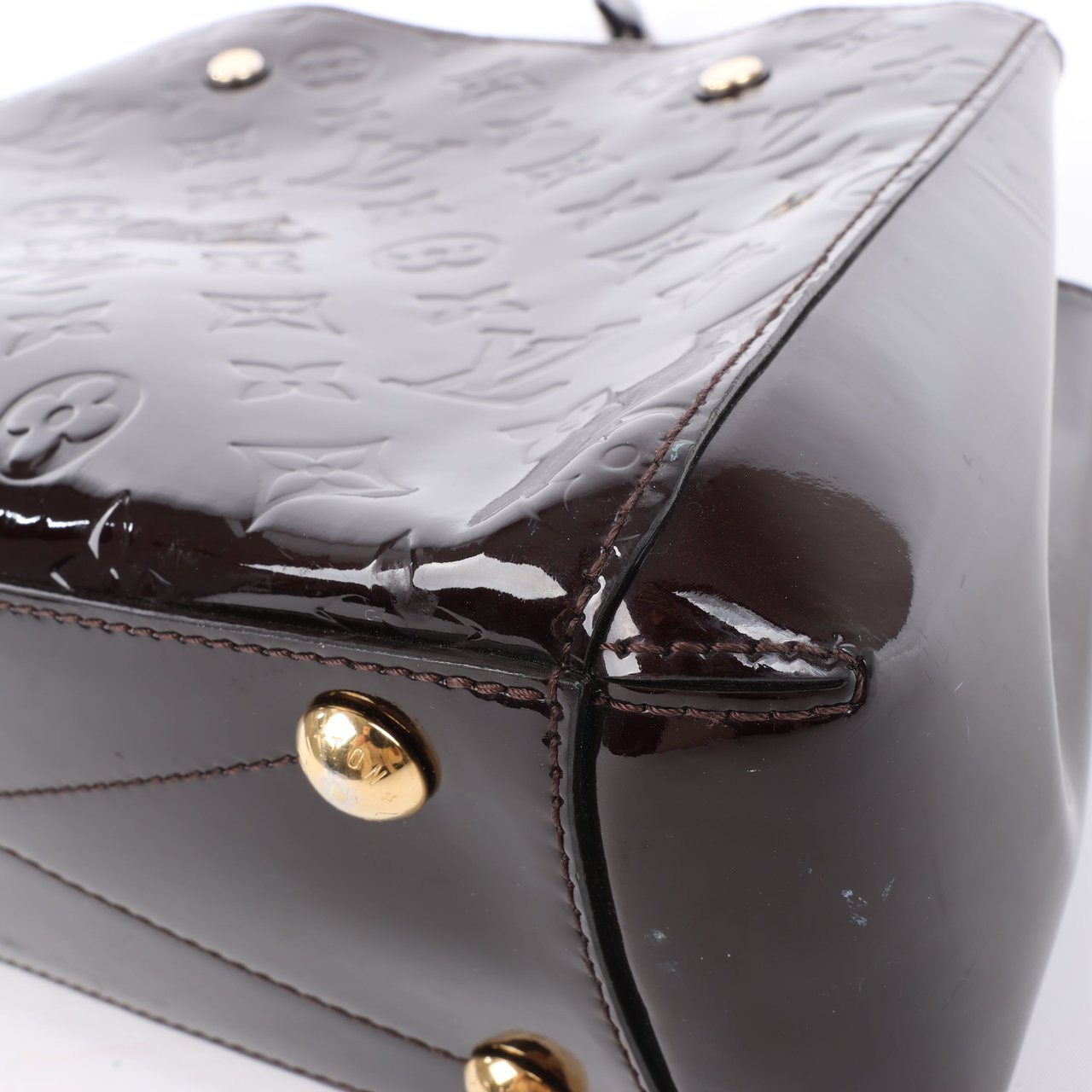 Louis Vuitton Louis Vuitton Vernis Montaigne BB 2Way Handbag in Amarante M50403 Maroon