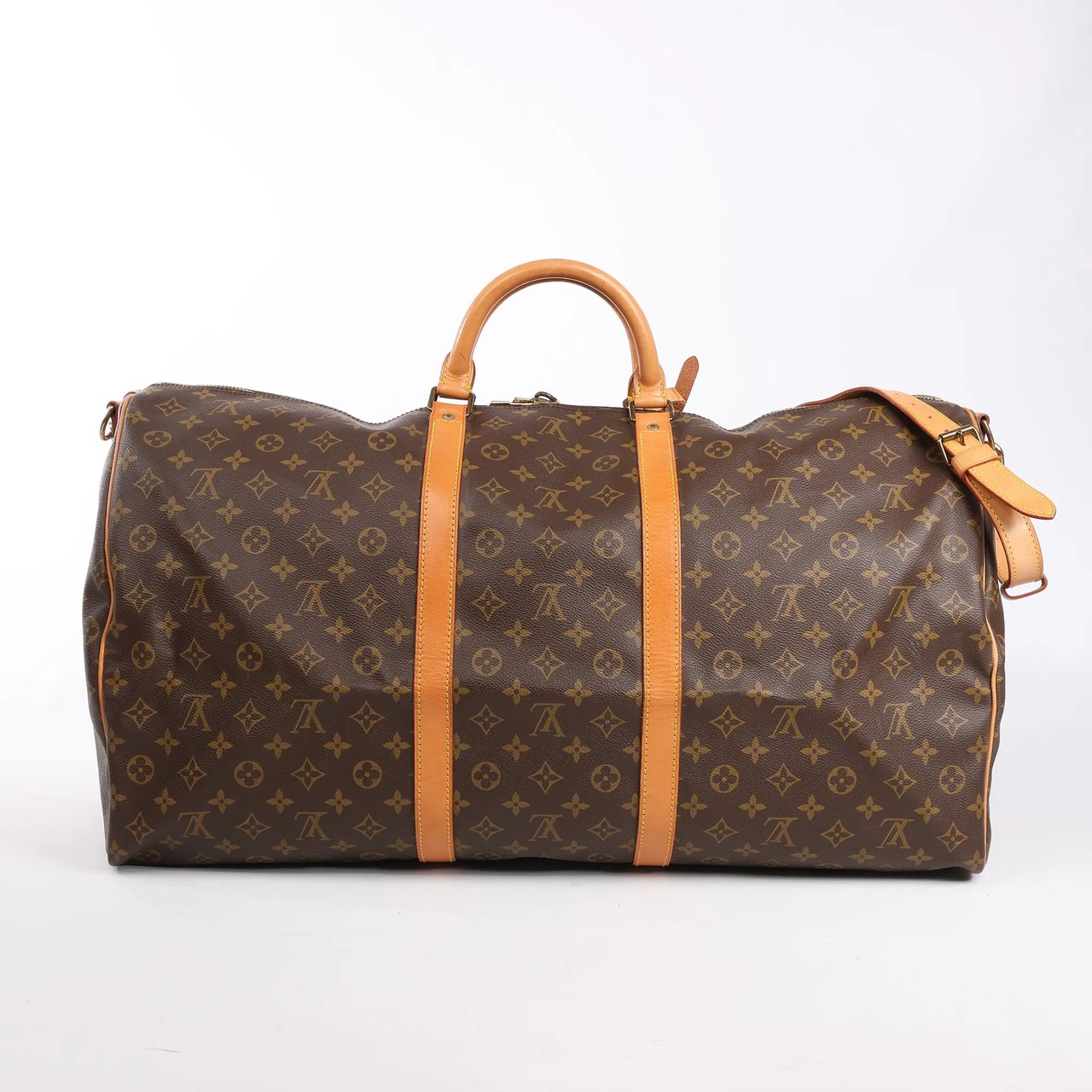 Louis Vuitton Louis Vuitton Monogram Canvas Keepall Bandoulière 60 Travel Bag M41412 Bruin