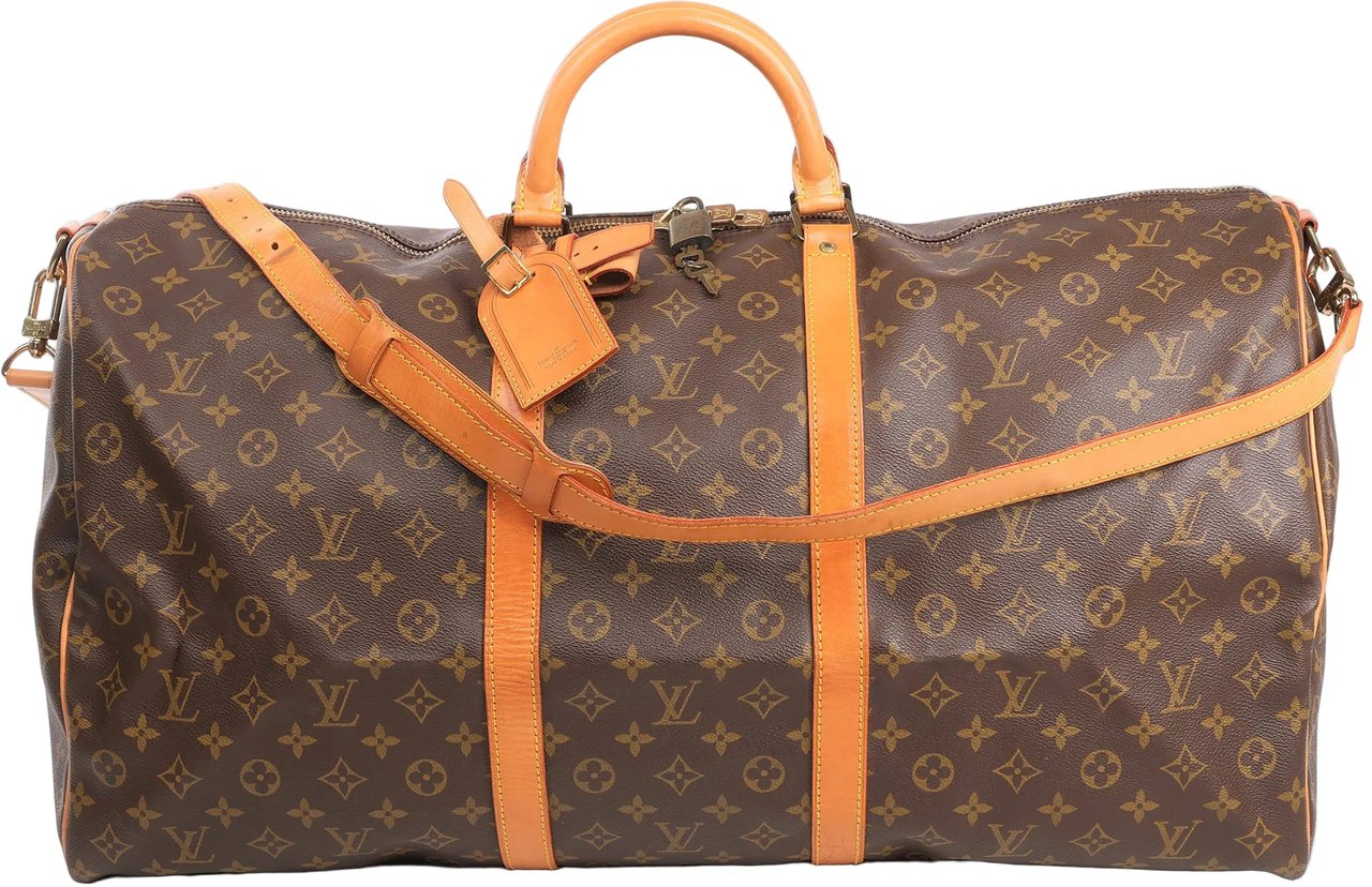 Louis Vuitton Louis Vuitton Monogram Canvas Keepall Bandoulière 60 Travel Bag M41412 Bruin