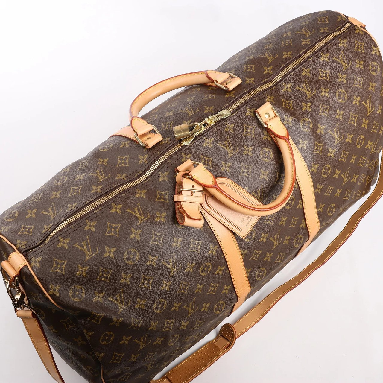 Louis Vuitton Louis Vuitton Monogram Canvas Keepall Bandoulière 60 Travel Bag M41412 Bruin