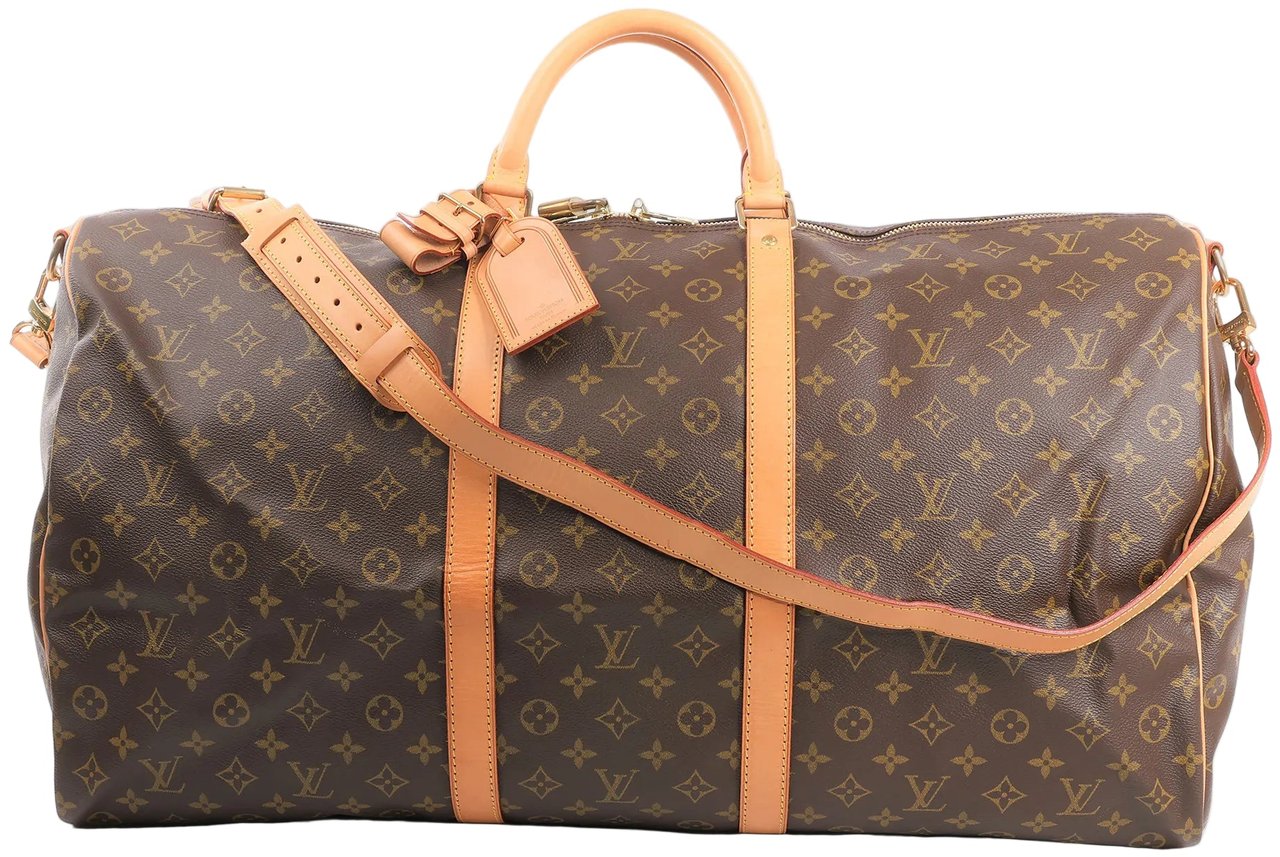 Louis Vuitton Louis Vuitton Monogram Canvas Keepall Bandoulière 60 Travel Bag M41412 Bruin