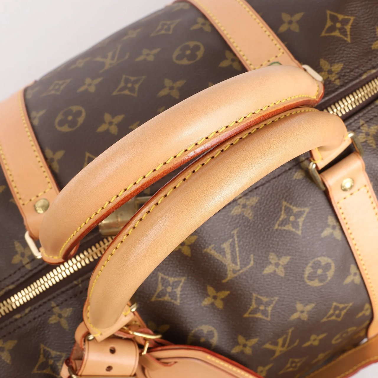 Louis Vuitton Louis Vuitton Monogram Canvas Keepall Bandoulière 60 Travel Bag M41412 Bruin
